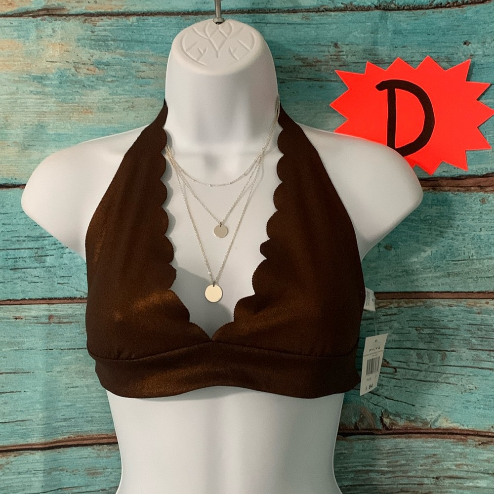 Pilyq PQ | Sz D reversible halter top - new with tags